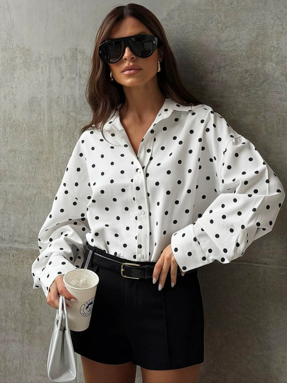 ZARA Spring Summer Fashion Bell Sleeve Blouse Casual Tunic Top